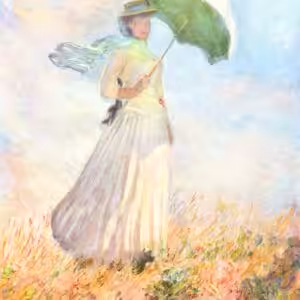 The woman with umbrella
