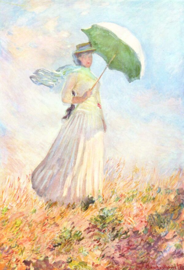 The woman with umbrella