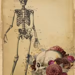 The skull with flowers