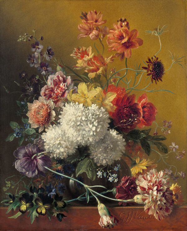 The vintage flowers