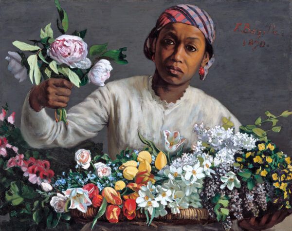 Woman with flowers