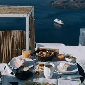Breakfast in santorini