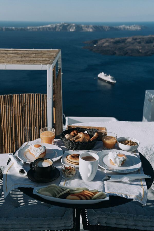 Breakfast in santorini