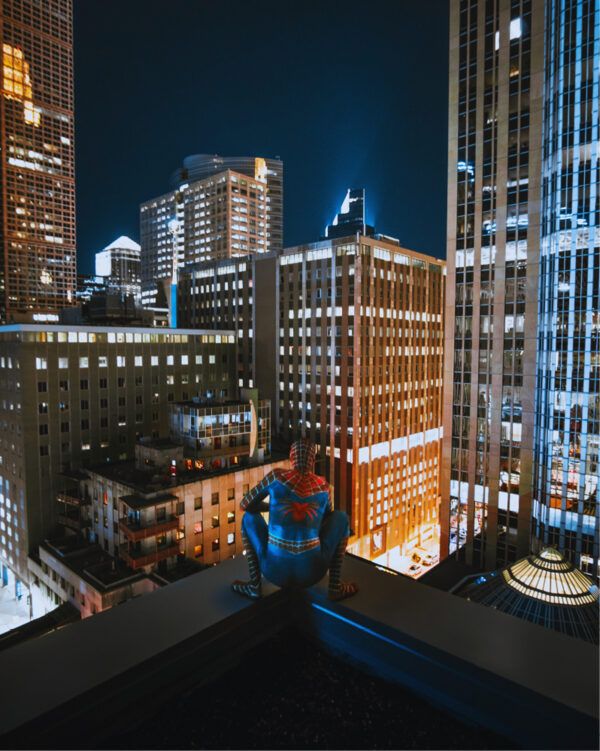 Spiderman in the city