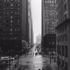 Black and white city