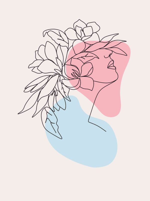 Woman with flower